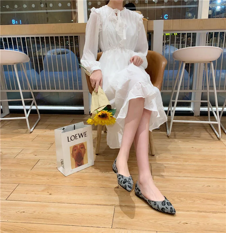 Autumn New Fashion Wild Leopard Women's Shoes Flat Elegant Women's Shoes