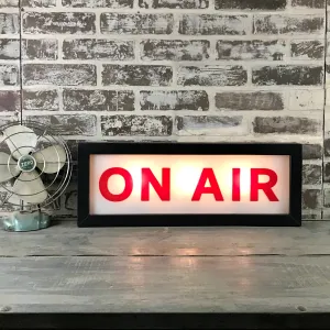 Back Lit Vintage Sign: On Air