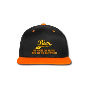 Bier ist nicht die Frage Bier ist die Antwort - Kontrast Snapback Cap