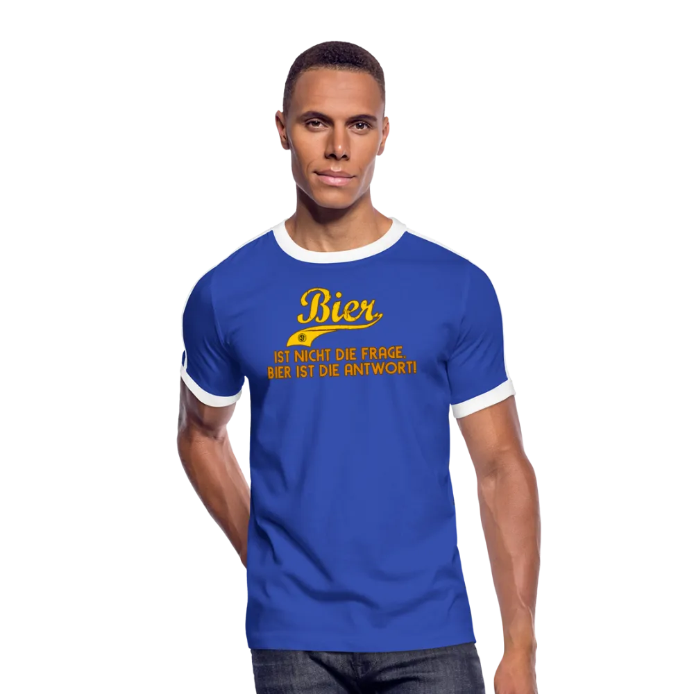 Bier ist nicht die Frage Bier ist die Antwort Retro-T-Shirt
