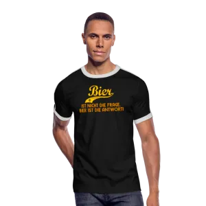 Bier ist nicht die Frage Bier ist die Antwort Retro-T-Shirt