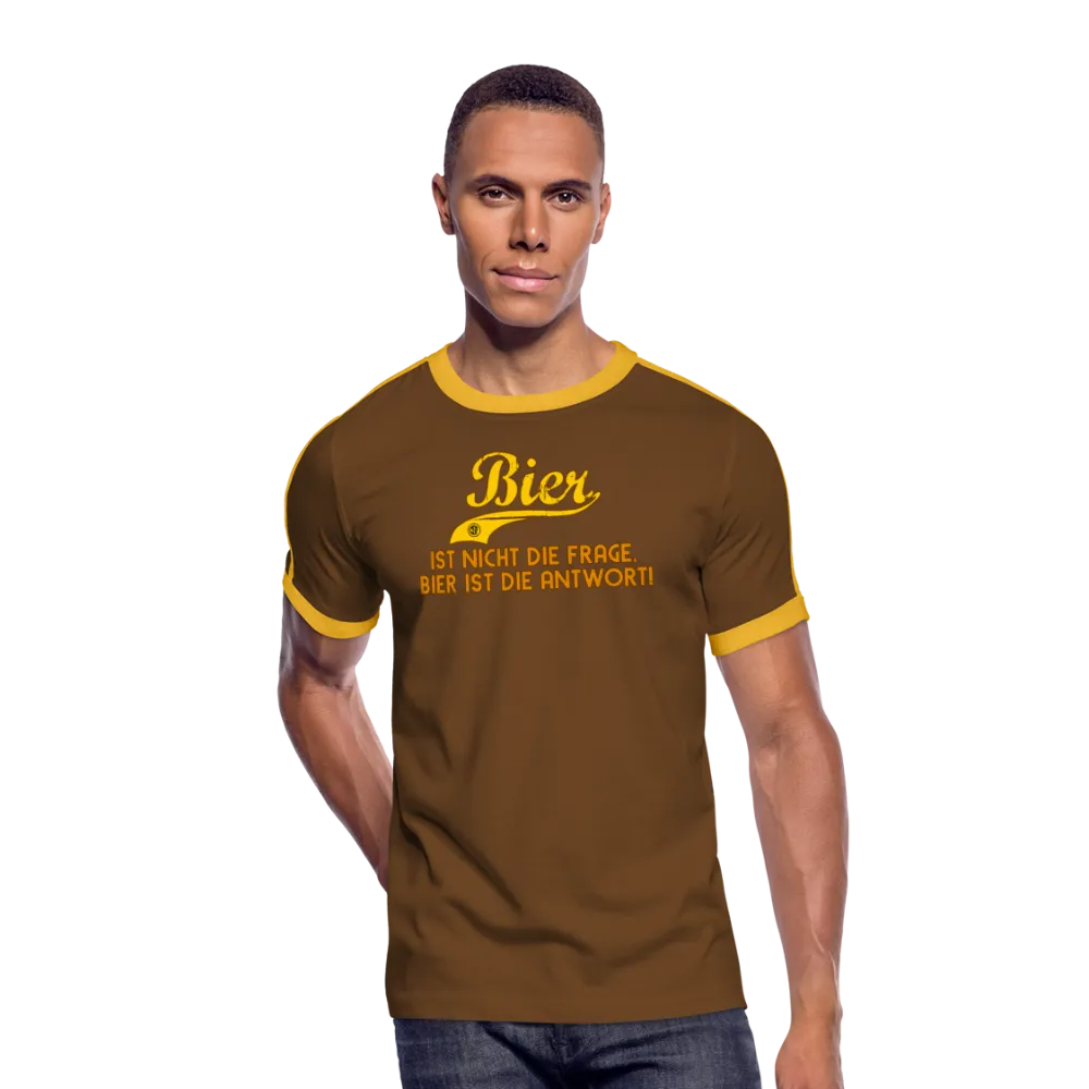 Bier ist nicht die Frage Bier ist die Antwort Retro-T-Shirt