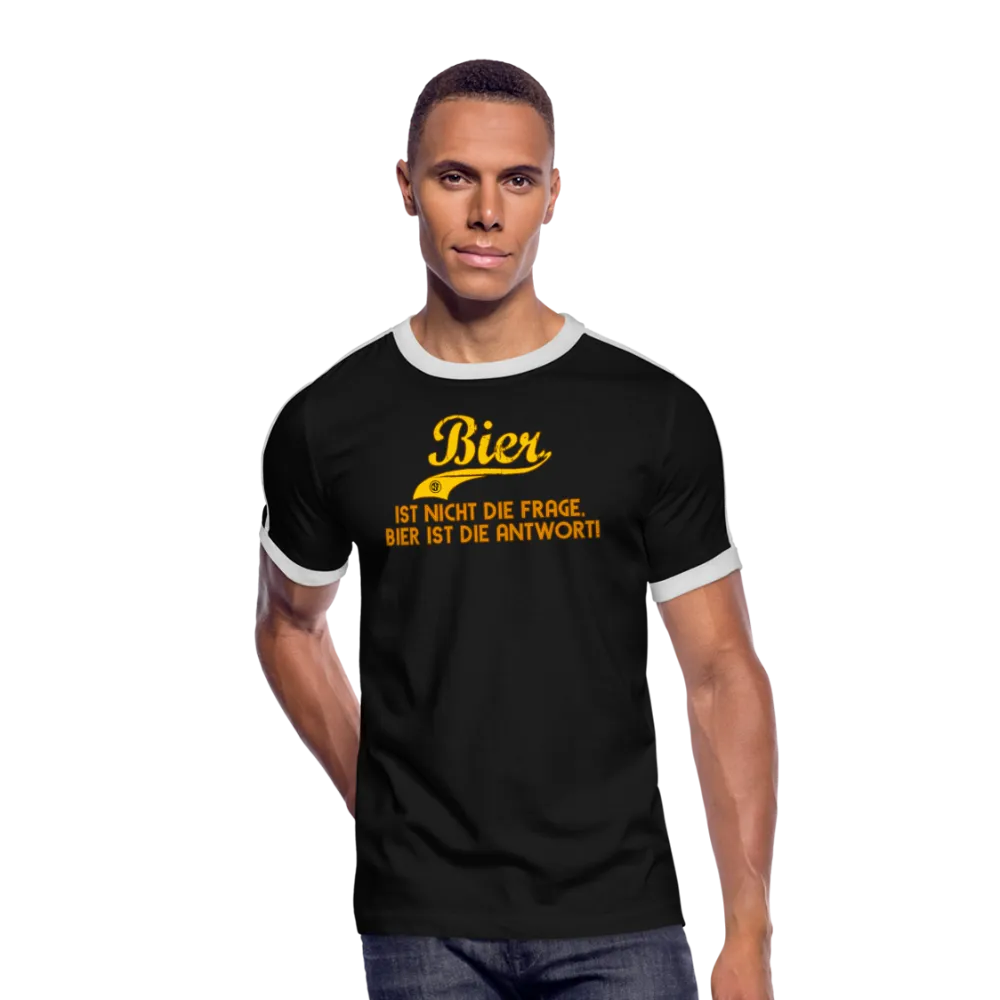 Bier ist nicht die Frage Bier ist die Antwort Retro-T-Shirt