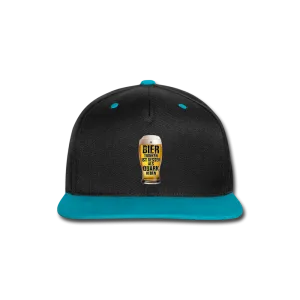 Bier trinken ist besser als Quark reden - Kontrast Snapback Cap
