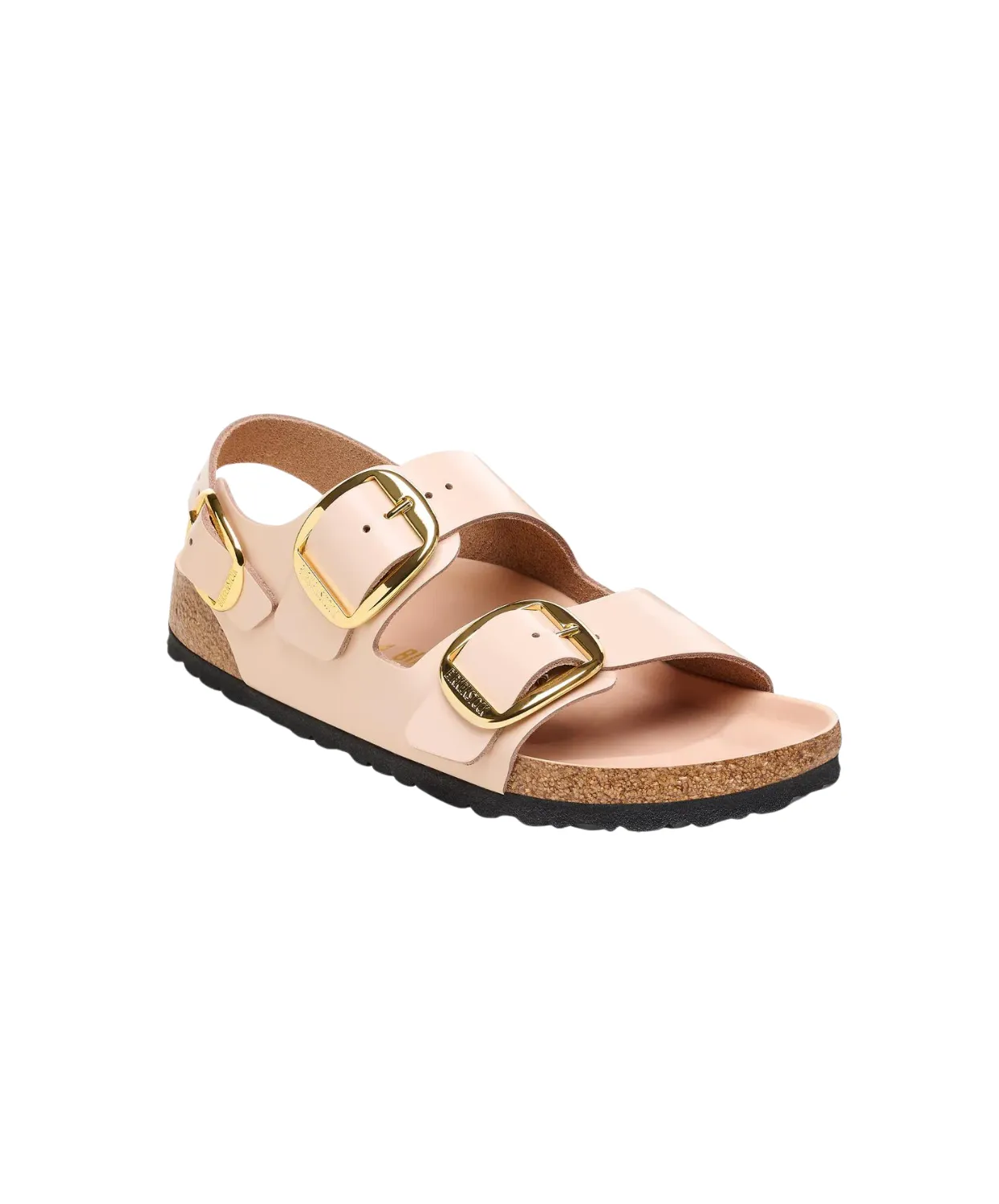 Birkenstock Milano Big Buckle High Shine Natural/Patent Leather New Beige Sandals
