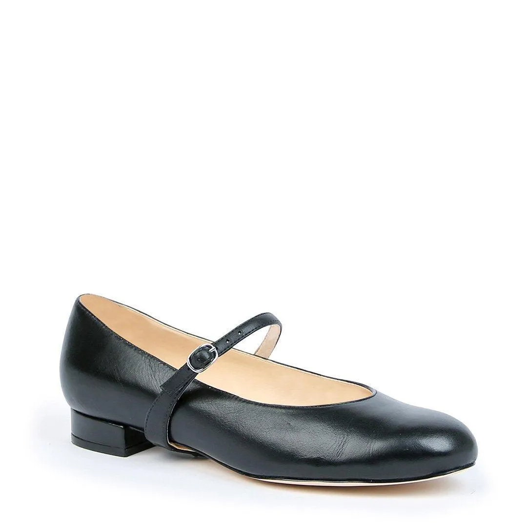 Black Ballet Flat   Twiggy Strap