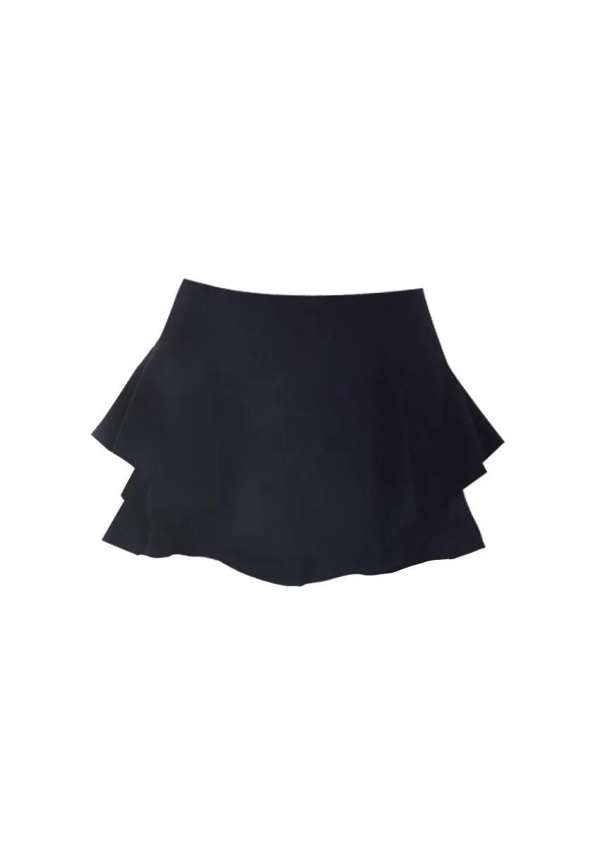Black Frill Skort Shorts