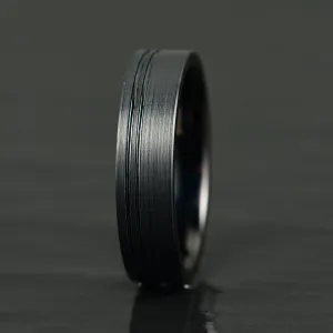 Black Tungsten Women's Wedding Band 4MM