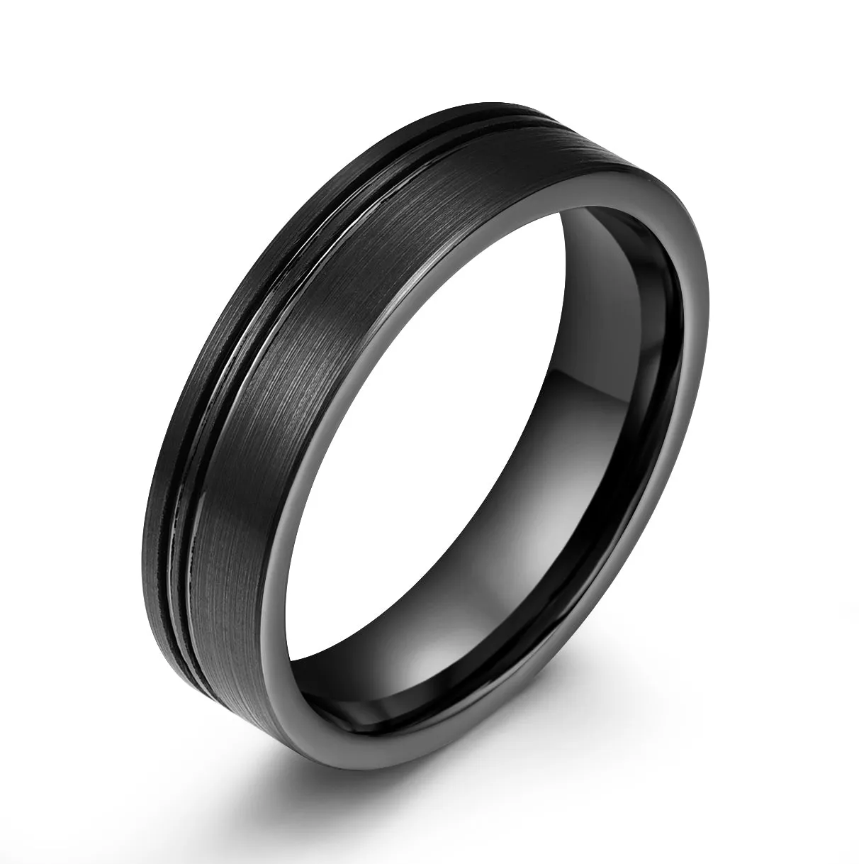 Black Tungsten Women's Wedding Band 4MM