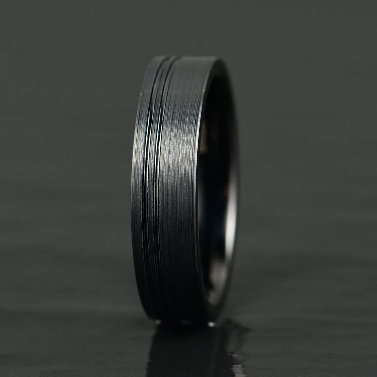 Black Tungsten Women's Wedding Band 4MM