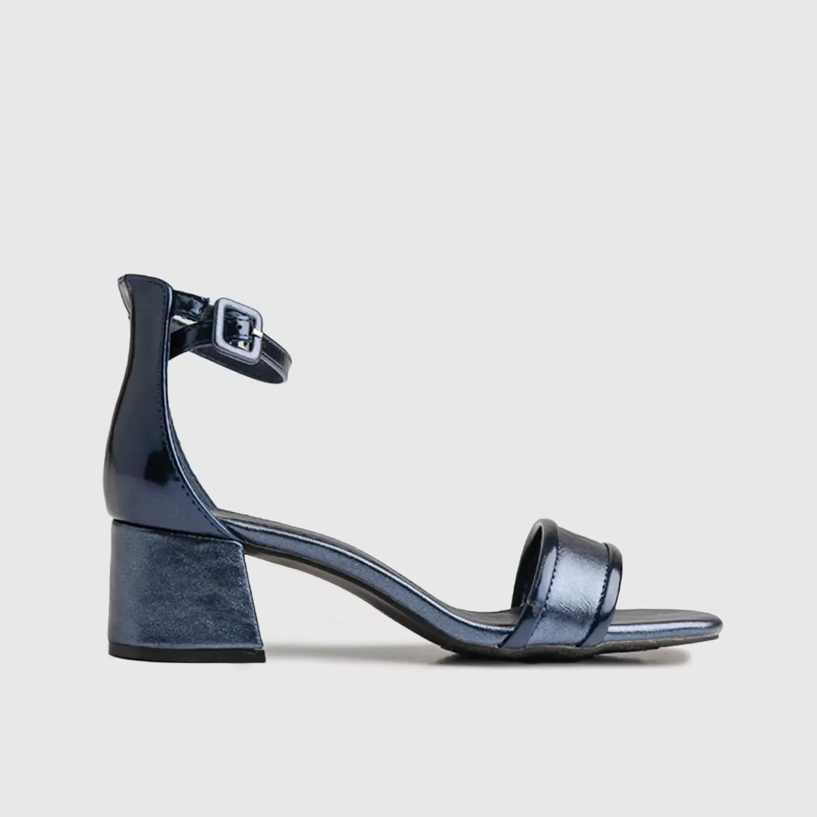Block Heel Sandal Navy 10529