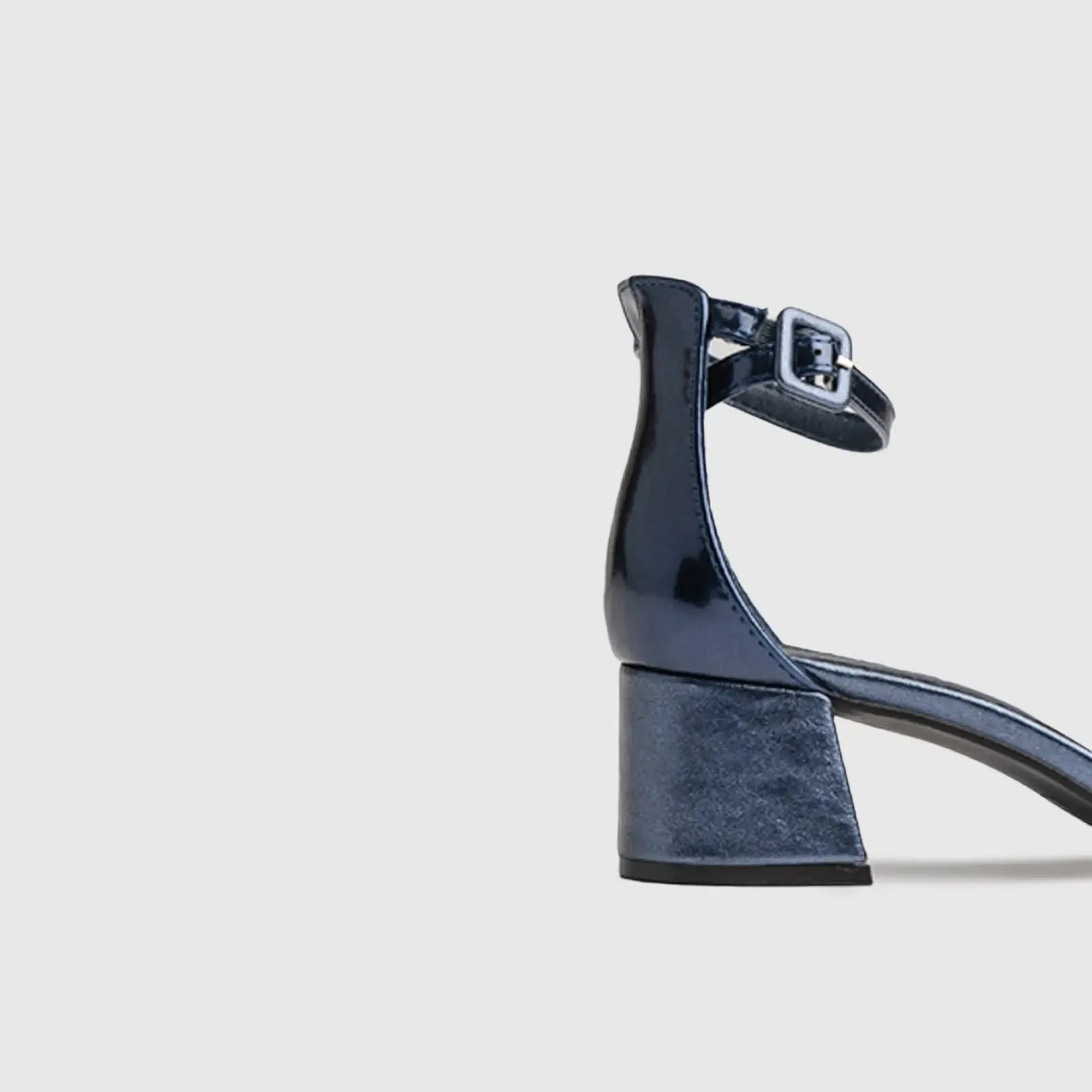 Block Heel Sandal Navy 10529
