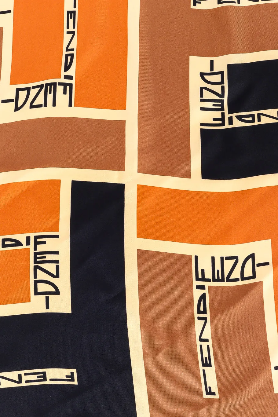 Block Print F Logo Scarf