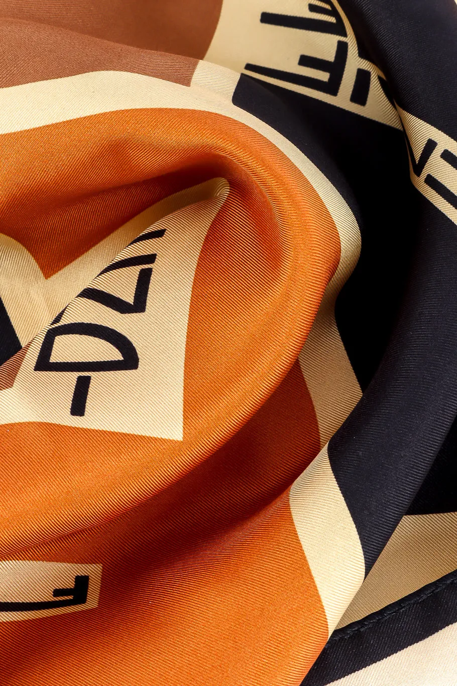 Block Print F Logo Scarf