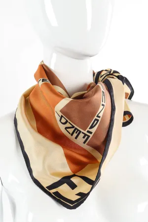 Block Print F Logo Scarf