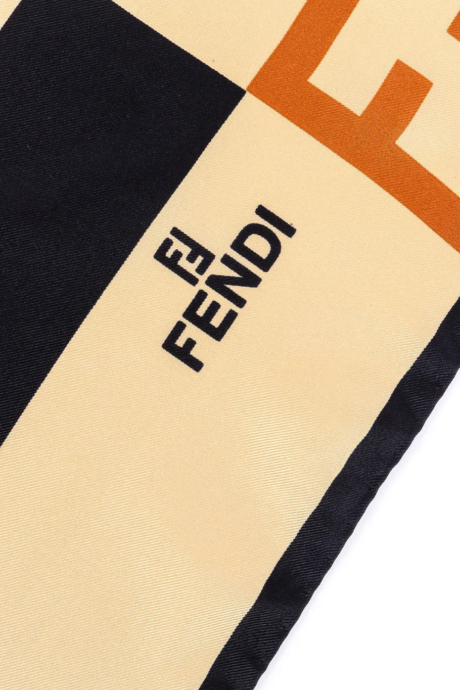 Block Print F Logo Scarf