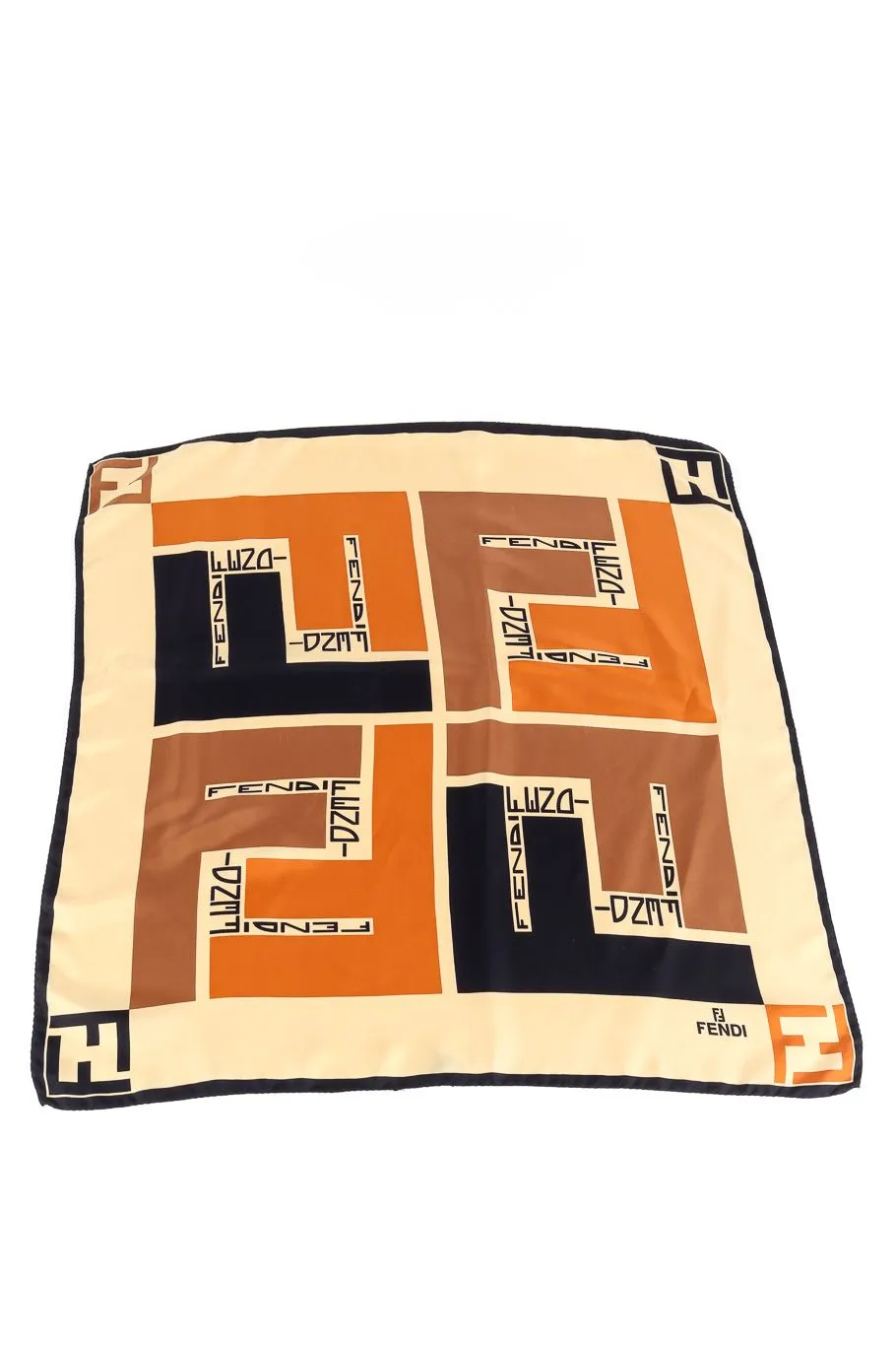 Block Print F Logo Scarf