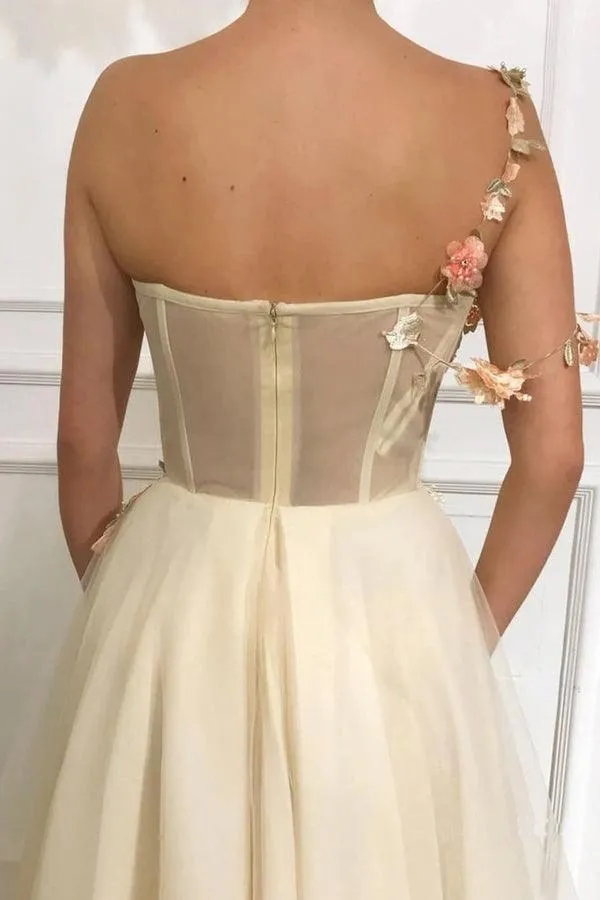 Blossom Essence Sweetheart One Shoulder Gown Prom Dress TP0828