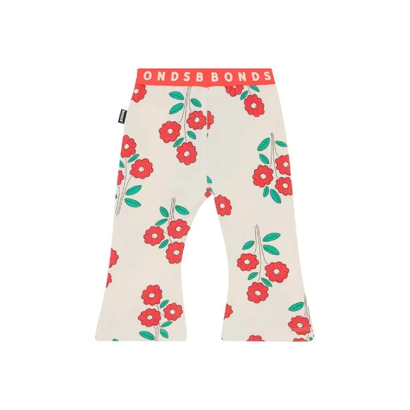 BONDS Roomies Flare Leggings - Garden Bouquet Cream