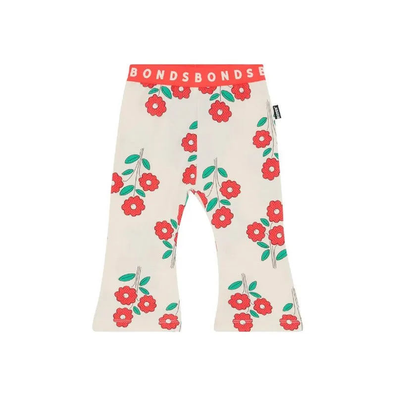 BONDS Roomies Flare Leggings - Garden Bouquet Cream