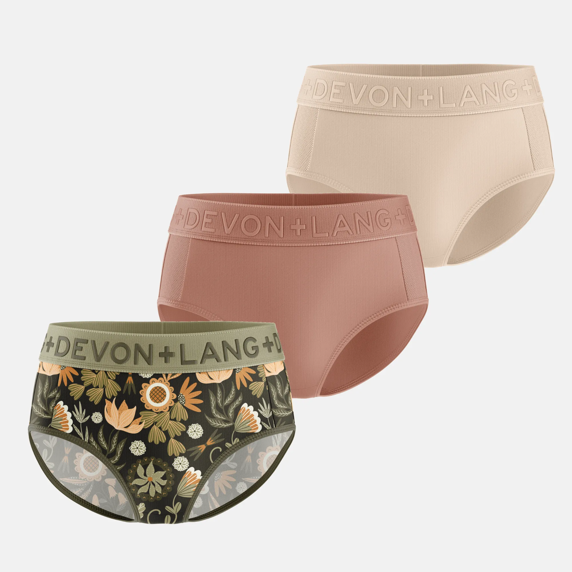 Bria Bikini Brief - Multi-Packs - Fall Florals/Skin Bronze/Skin Light