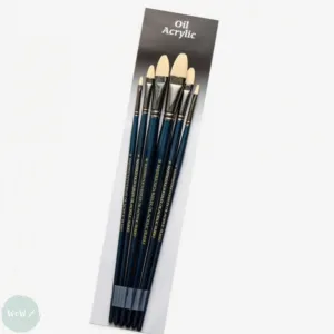 BRUSH SET - PRO ARTE - Mastertouch REFLEX - OILS & ACRYLICS - Brush Wallet Set - 6 Assorted FILBERTS