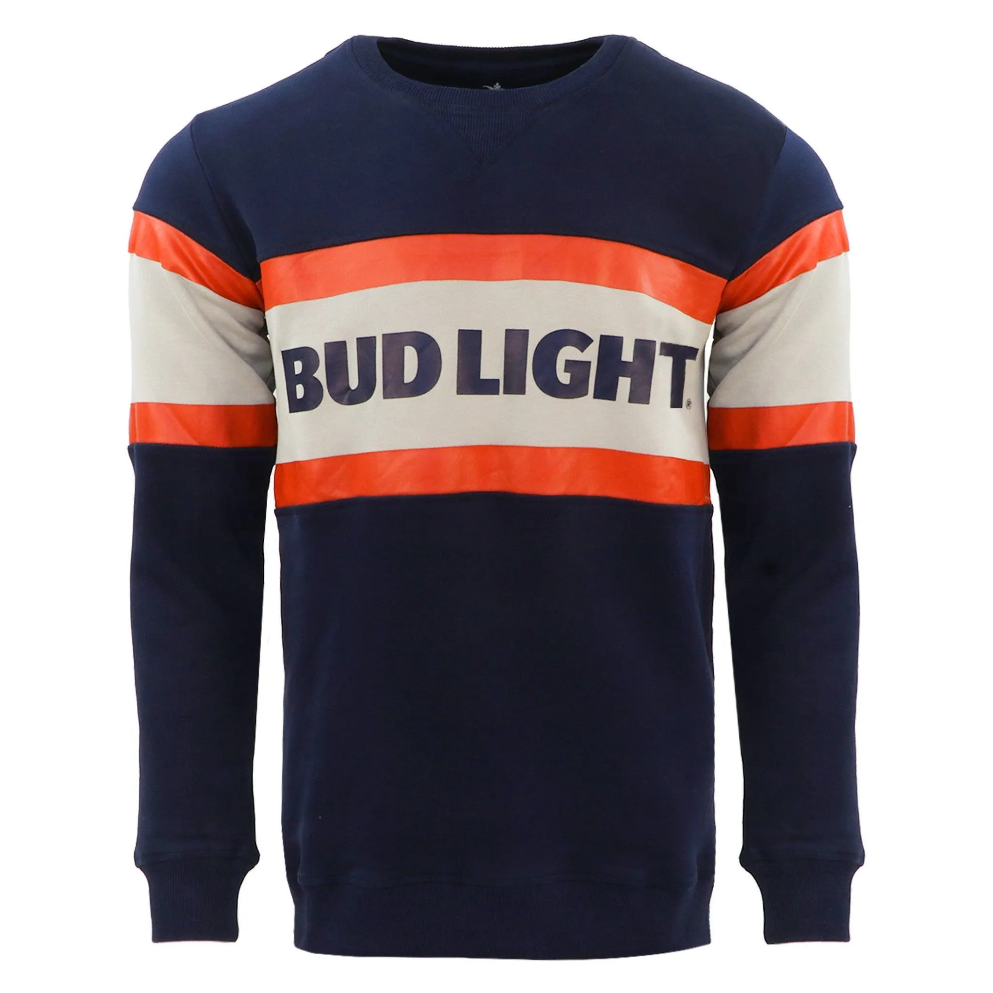 Bud Light Block Stripe Retro Crew Sweatshirt