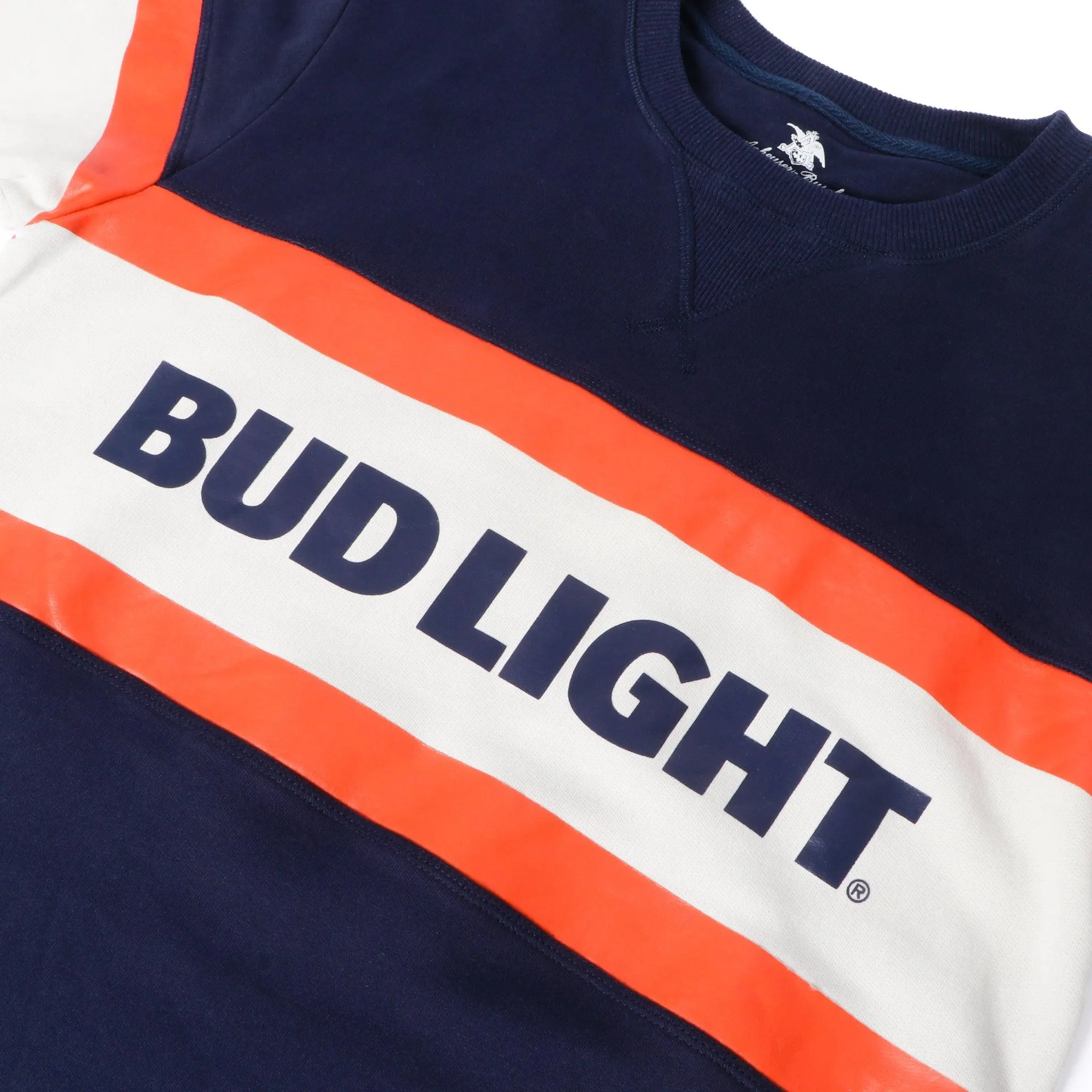 Bud Light Block Stripe Retro Crew Sweatshirt
