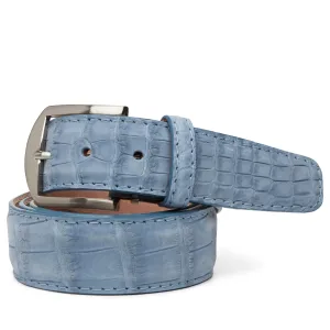 Buffed American Alligator Custom Belt 40mm in Denim