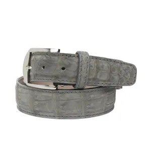 Buffed American Alligator Custom Belt 40mm in Gravel