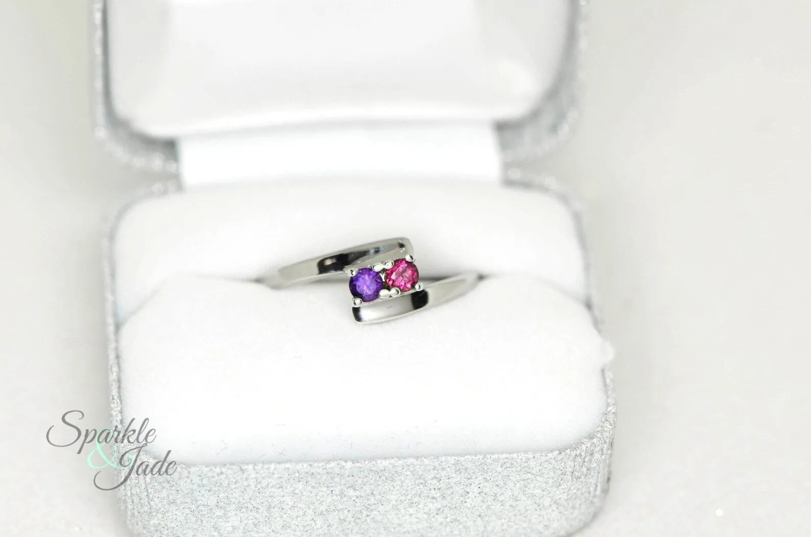 Bypass Family 3mm Birthstone Ring
