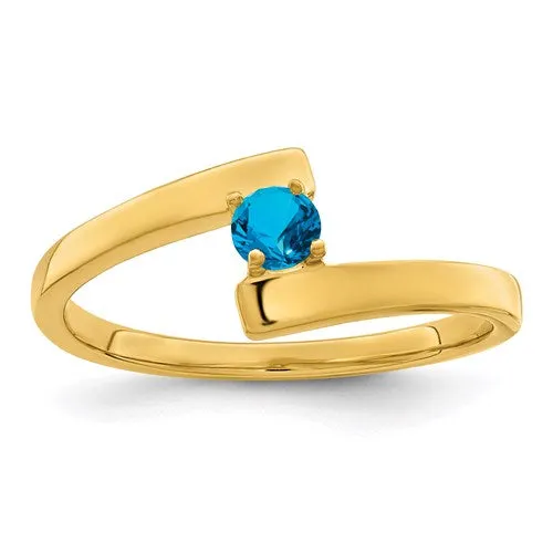 Bypass Family 3mm Birthstone Ring
