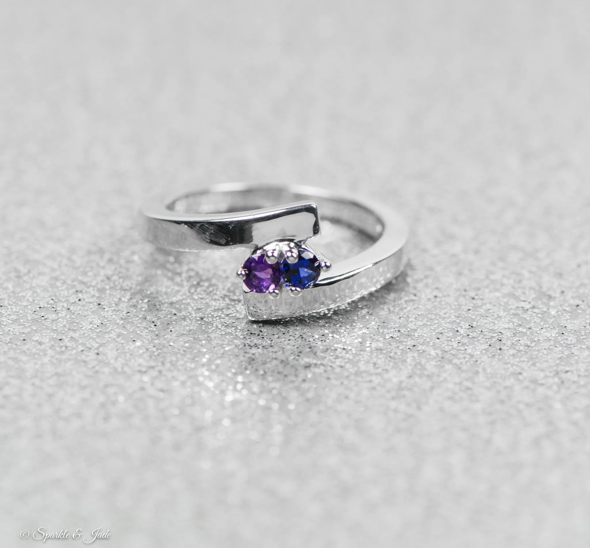 Bypass Family 3mm Birthstone Ring