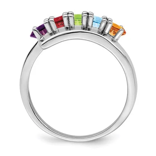 Bypass Family 3mm Birthstone Ring