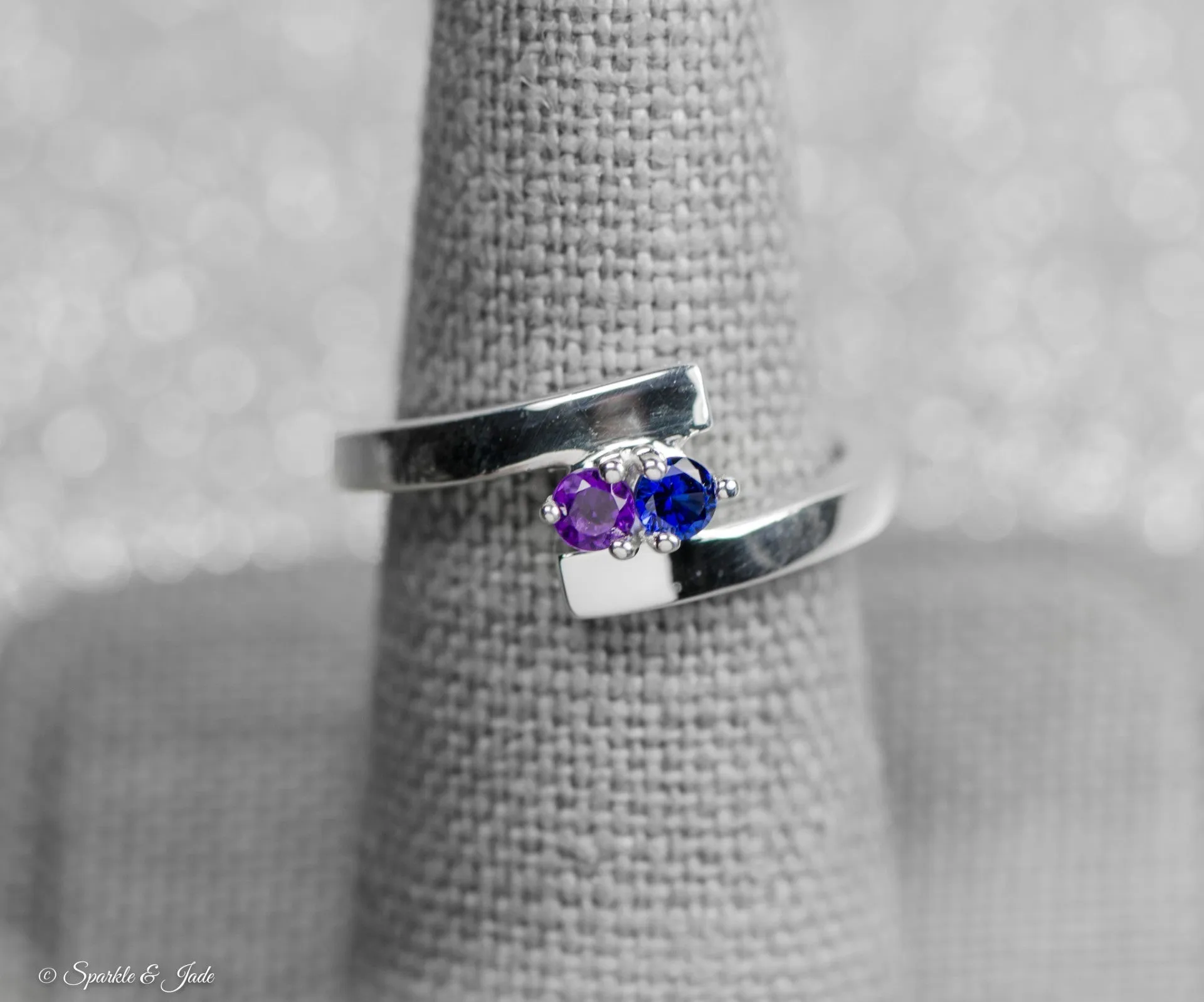 Bypass Family 3mm Birthstone Ring