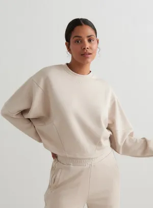 Café Au Lait Comfy Modal Block Sweatshirt