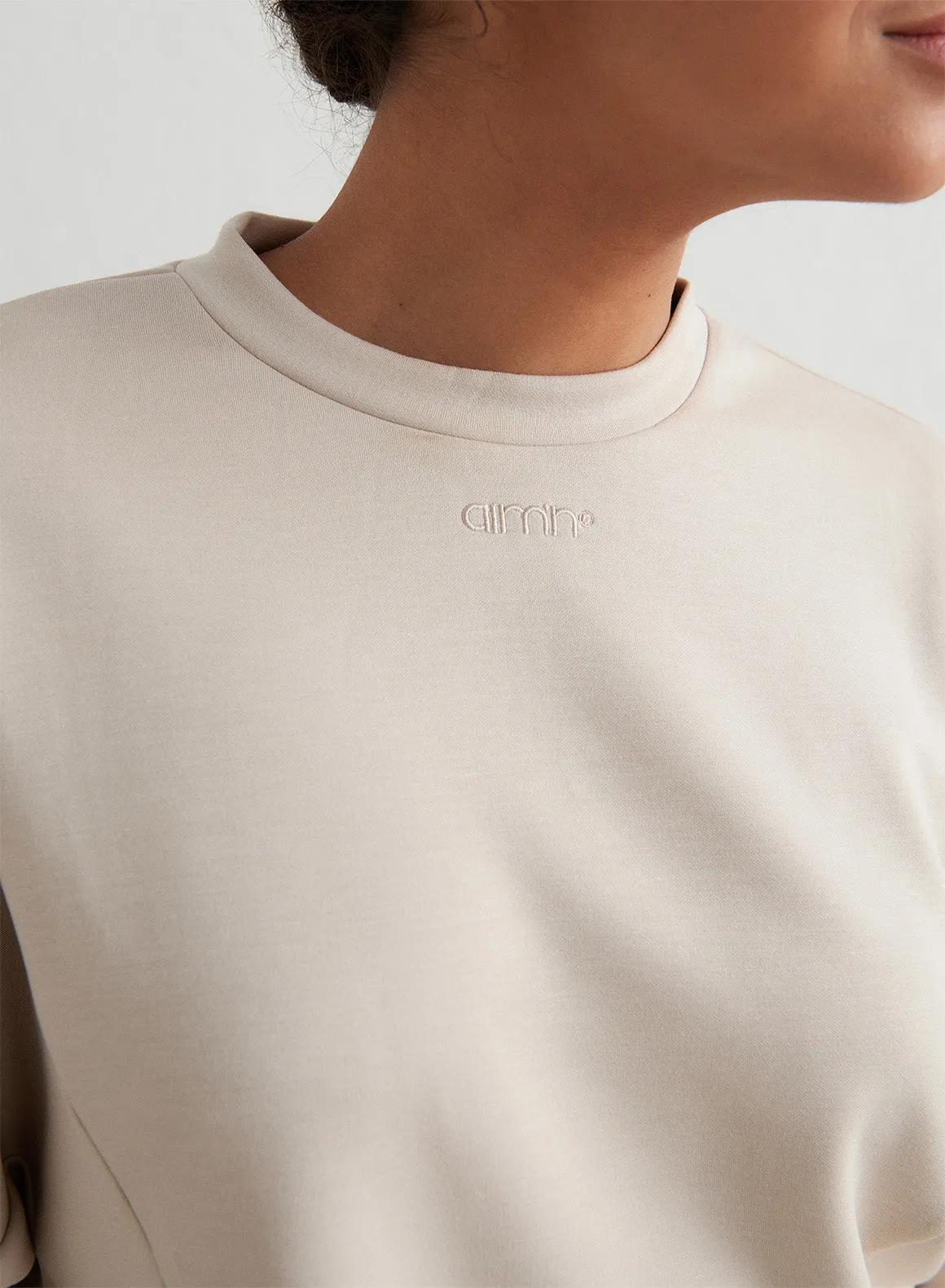 Café Au Lait Comfy Modal Block Sweatshirt