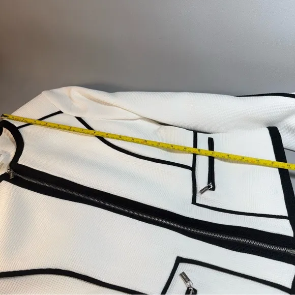 Calvin Klein Elegant White and Black Women's Jacket NWT