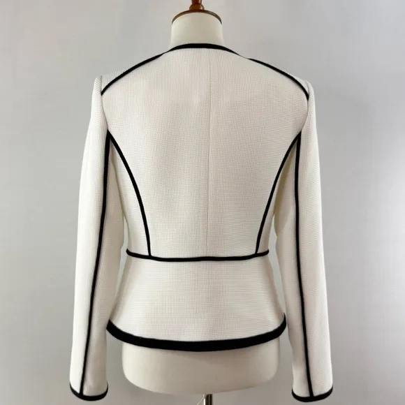 Calvin Klein Elegant White and Black Women's Jacket NWT