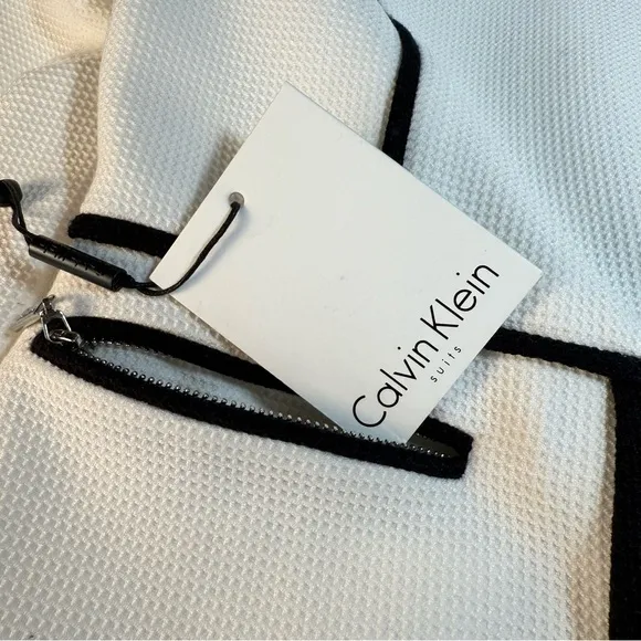 Calvin Klein Elegant White and Black Women's Jacket NWT