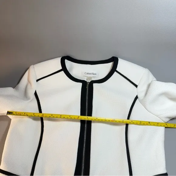 Calvin Klein Elegant White and Black Women's Jacket NWT