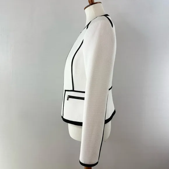 Calvin Klein Elegant White and Black Women's Jacket NWT
