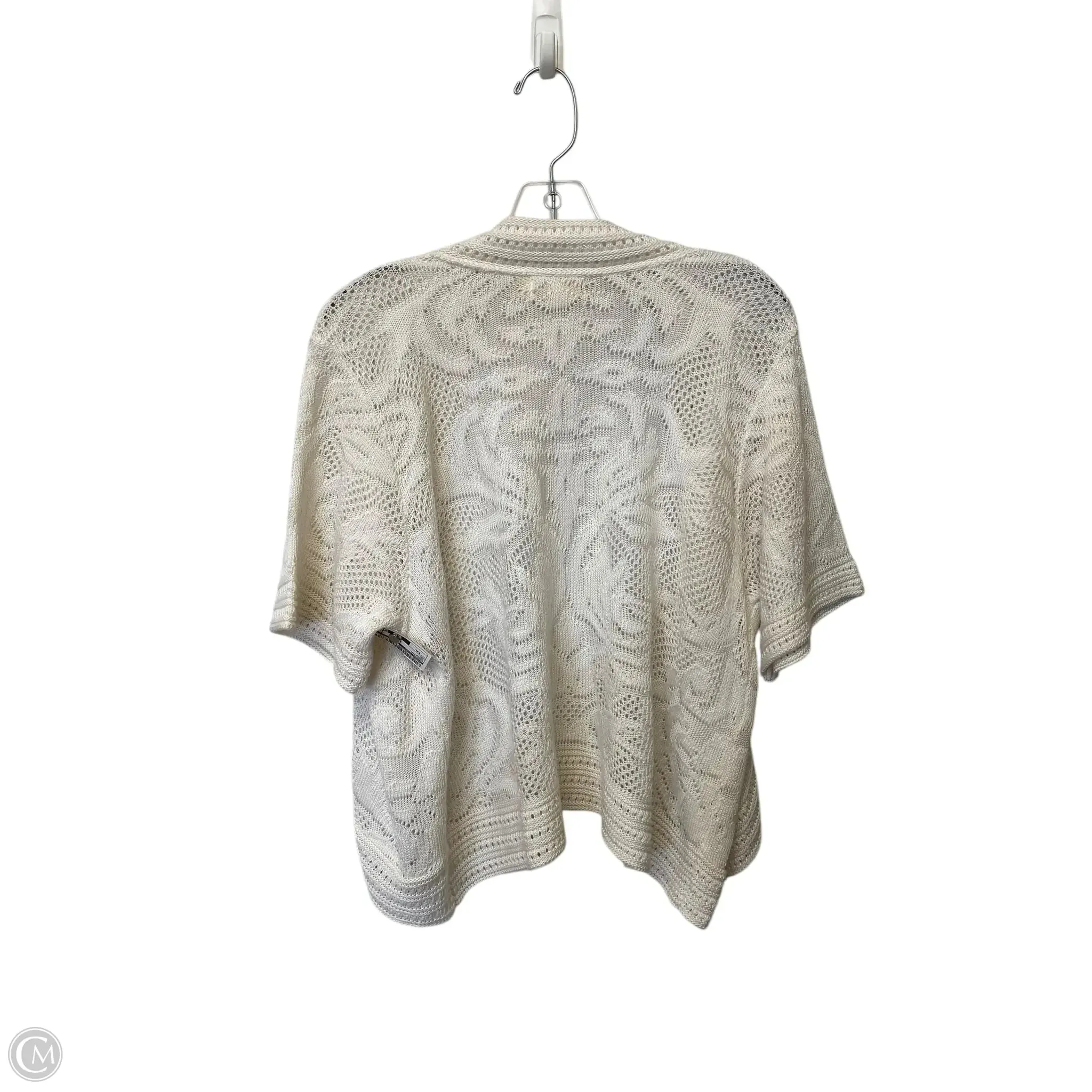 Cardigan By Faded Glory In Cream, Size: Xxl
