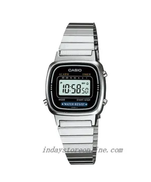 Casio Vintage Women's Watch LA670WA-1D Best Seller Silver Plated Stainless Steel Self-adjustable Band