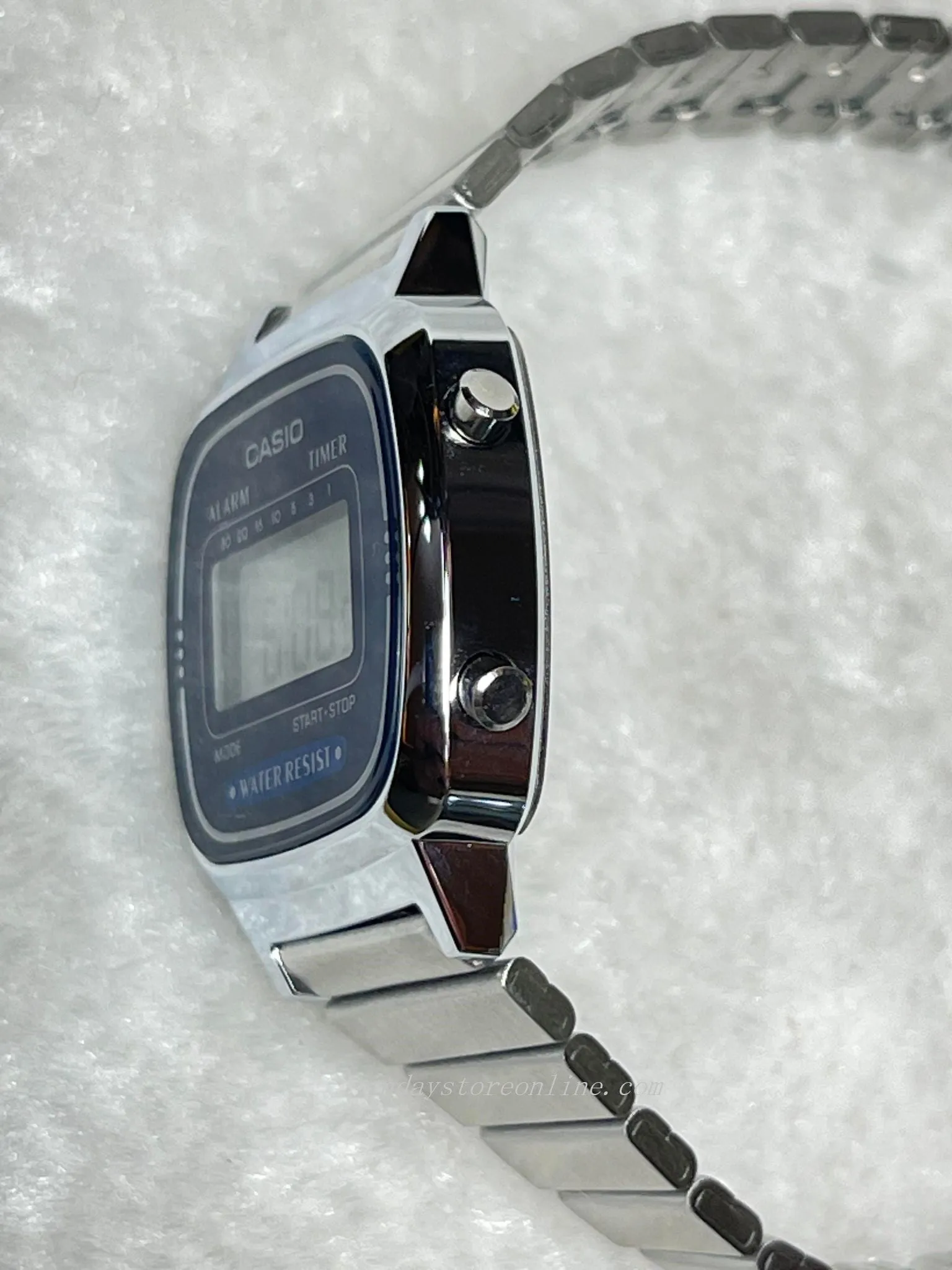 Casio Vintage Women's Watch LA670WA-2D Best Seller Silver Plated Stainless Steel Self-adjustable Band