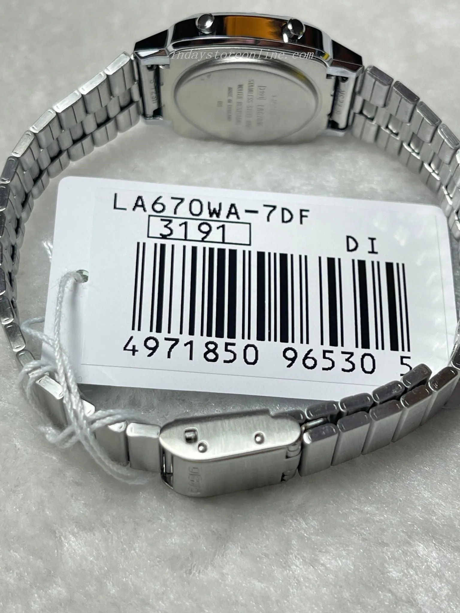 Casio Vintage Women's Watch LA670WA-7 Best Seller Silver Plated Stainless Steel Self-adjustable Band