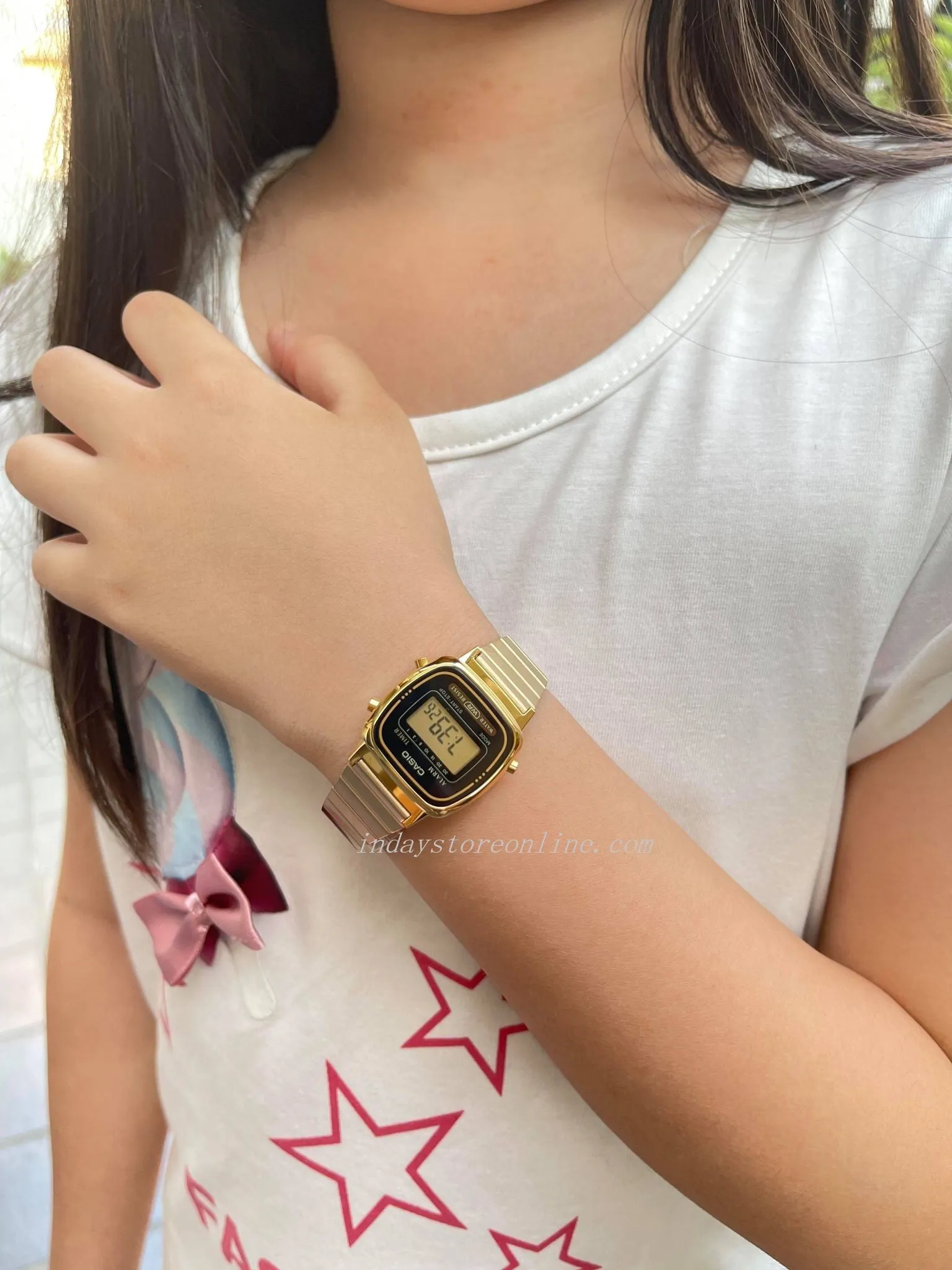 Casio Vintage Women's Watch LA670WGA-1 Best Seller Gold Plated Stainless Steel Self-adjustable Band