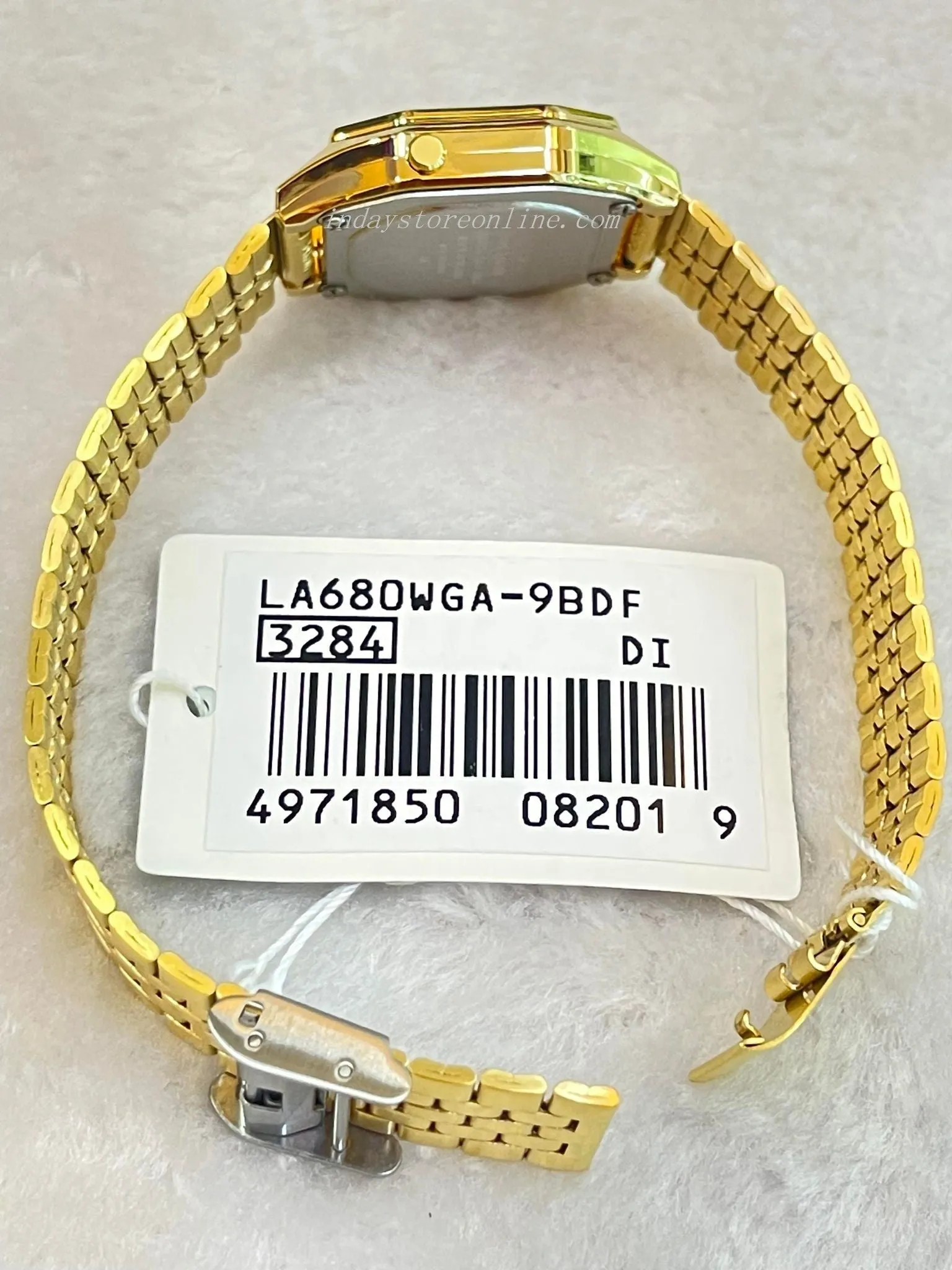 Casio Vintage Women's Watch LA680WGA-9B  Gold Plated Stainless Steel Strap Self-adjustable Band