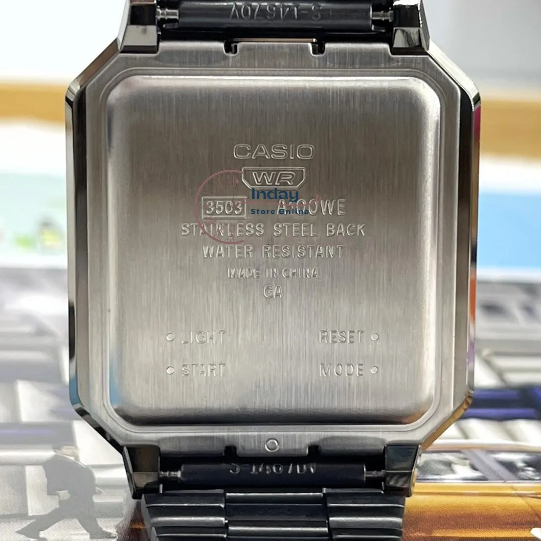 Casio Women's Watch A100WEGG-1A2 Vintage Stainless Steel Band Adjustable Clasp
