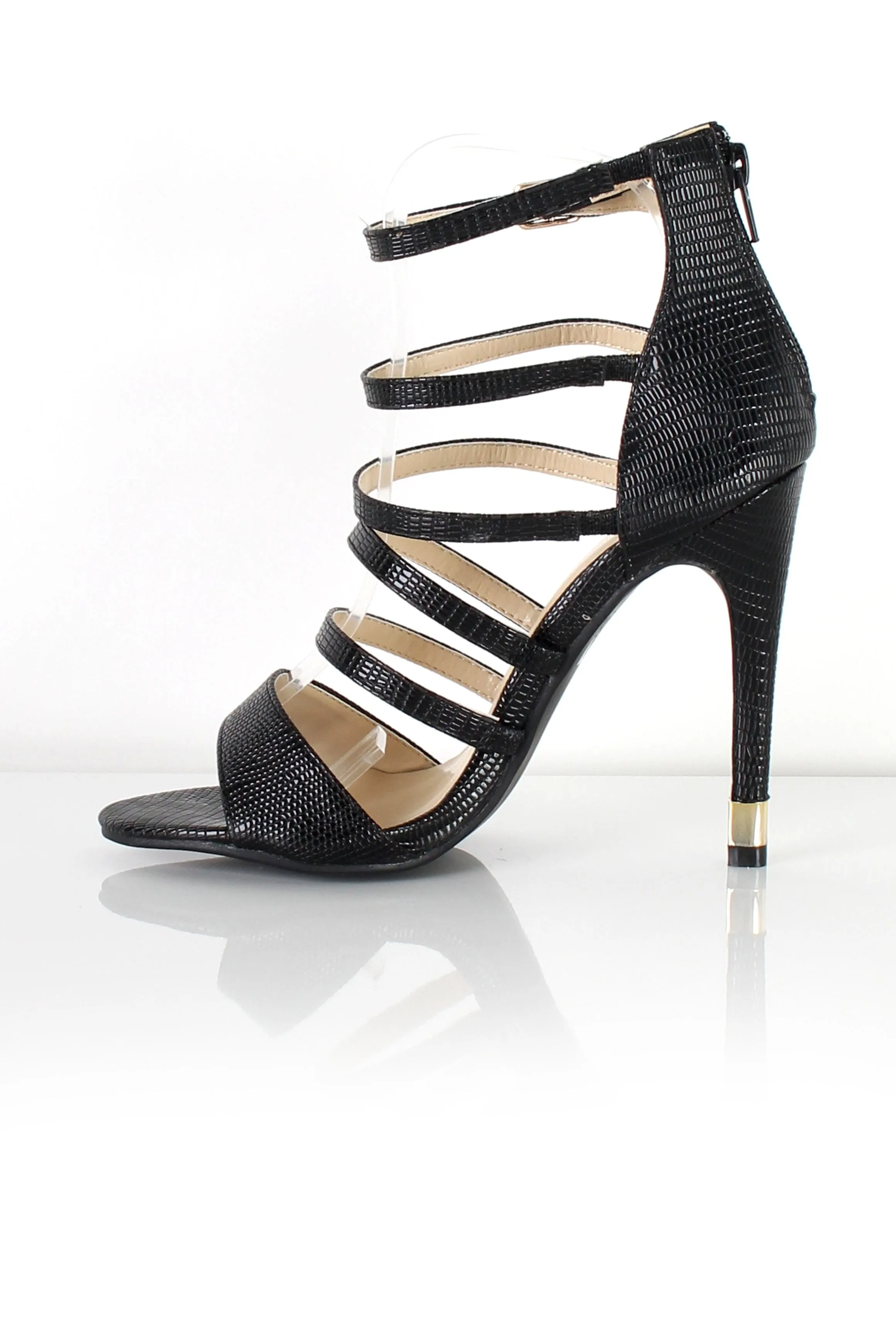 Cassie Snake Strappy Heel